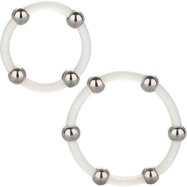 Anello in Silicone con Perline in Acciaio per Maggiore Erezione e Piacere